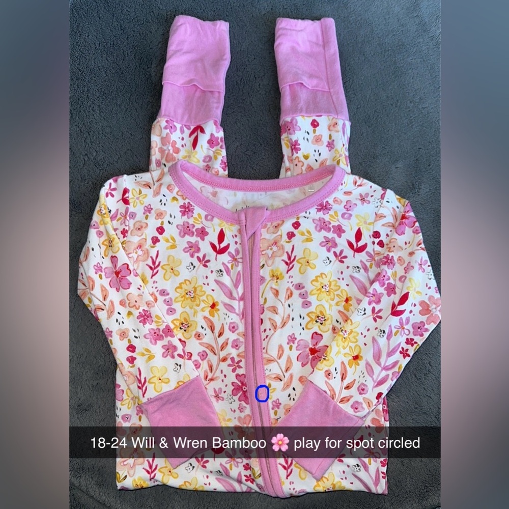 Will & Wren Bamboo Bedtime Blooms ❀ 18-24 Convertible Zippy